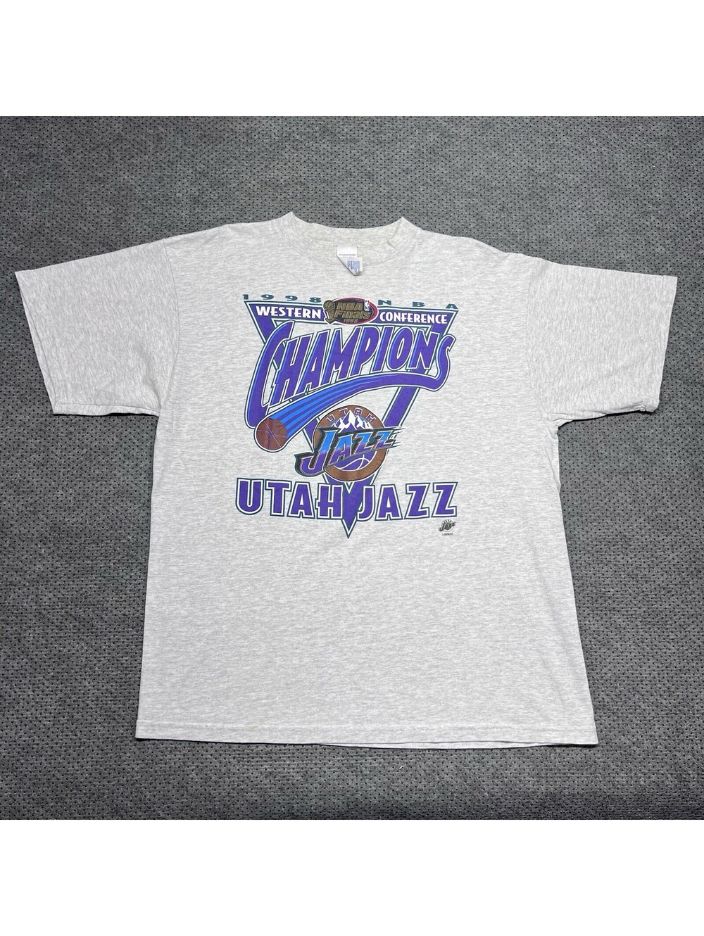 Vintage 1998 Logo 7 Utah Jazz Western Conference Champions T-Shirt XL RARE MENS